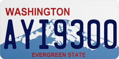 WA license plate AYI9300