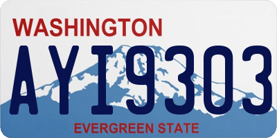 WA license plate AYI9303