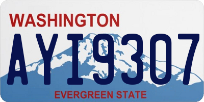 WA license plate AYI9307