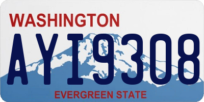 WA license plate AYI9308
