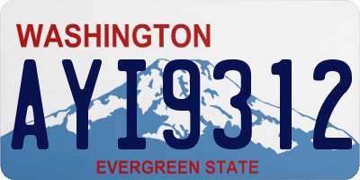 WA license plate AYI9312