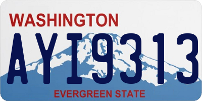WA license plate AYI9313