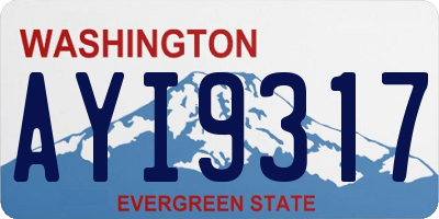 WA license plate AYI9317