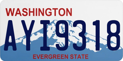 WA license plate AYI9318