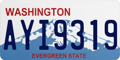 WA license plate AYI9319