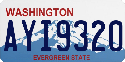 WA license plate AYI9320