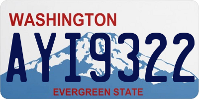 WA license plate AYI9322