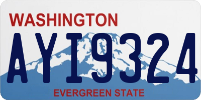 WA license plate AYI9324
