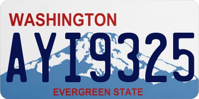 WA license plate AYI9325