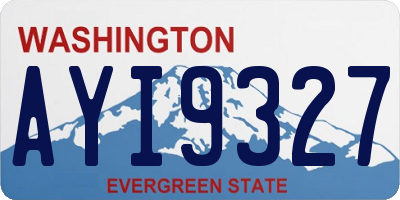 WA license plate AYI9327