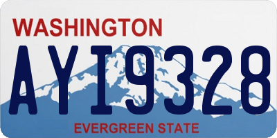 WA license plate AYI9328
