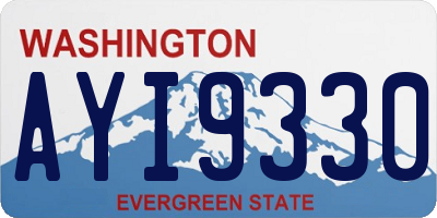 WA license plate AYI9330