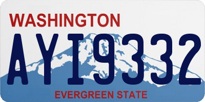 WA license plate AYI9332