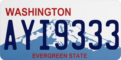 WA license plate AYI9333