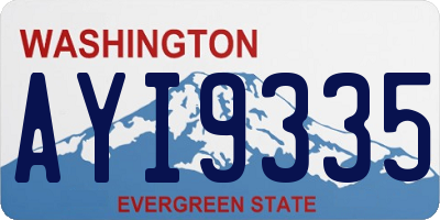 WA license plate AYI9335