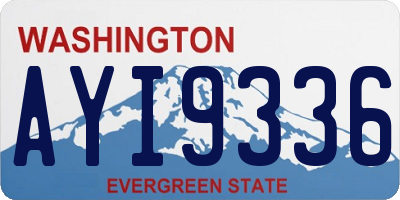 WA license plate AYI9336