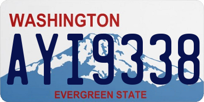 WA license plate AYI9338