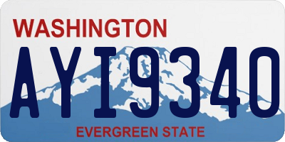 WA license plate AYI9340