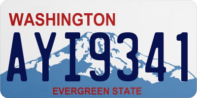 WA license plate AYI9341