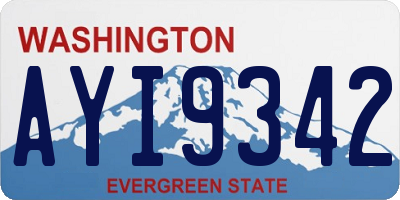 WA license plate AYI9342