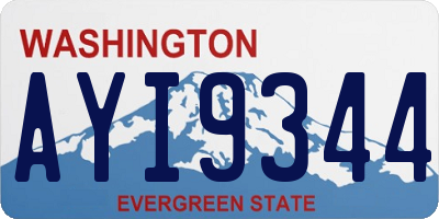 WA license plate AYI9344