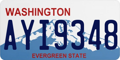 WA license plate AYI9348
