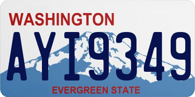 WA license plate AYI9349