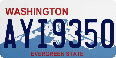 WA license plate AYI9350