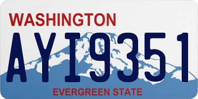 WA license plate AYI9351