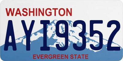 WA license plate AYI9352