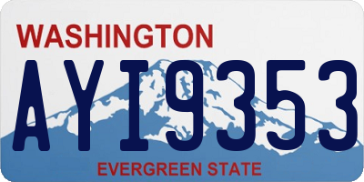 WA license plate AYI9353