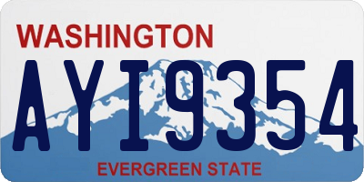 WA license plate AYI9354