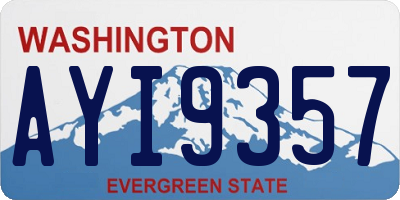 WA license plate AYI9357