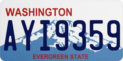 WA license plate AYI9359