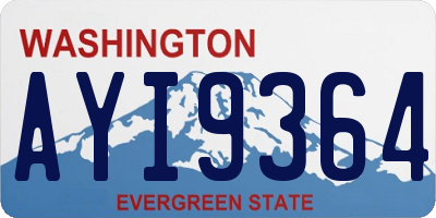 WA license plate AYI9364
