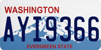 WA license plate AYI9366