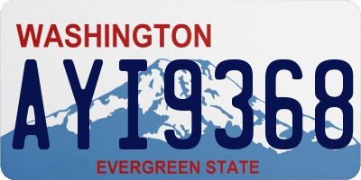 WA license plate AYI9368