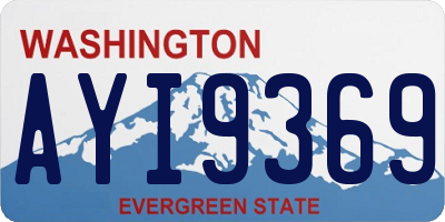 WA license plate AYI9369