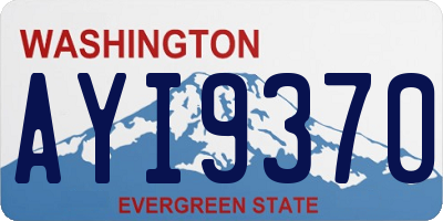 WA license plate AYI9370