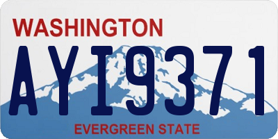 WA license plate AYI9371