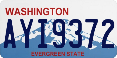 WA license plate AYI9372