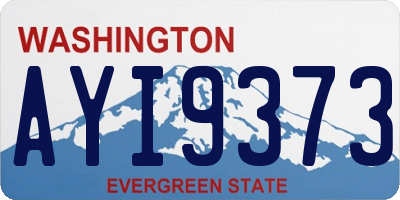 WA license plate AYI9373