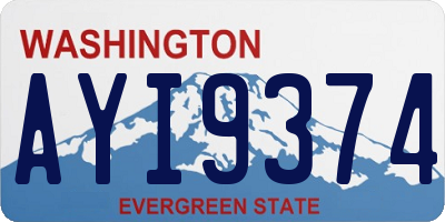 WA license plate AYI9374