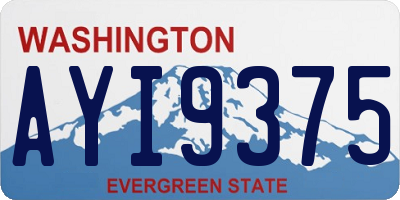 WA license plate AYI9375