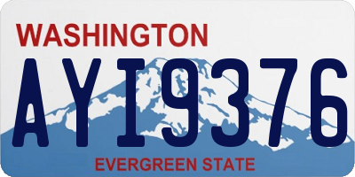 WA license plate AYI9376