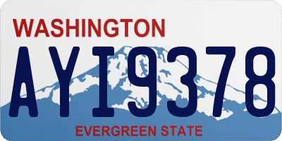 WA license plate AYI9378