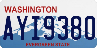 WA license plate AYI9380