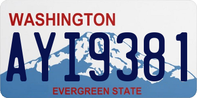 WA license plate AYI9381