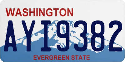 WA license plate AYI9382