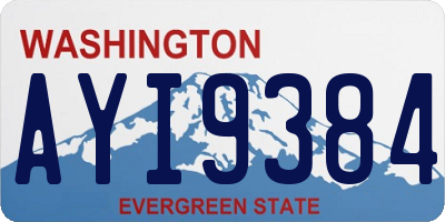 WA license plate AYI9384